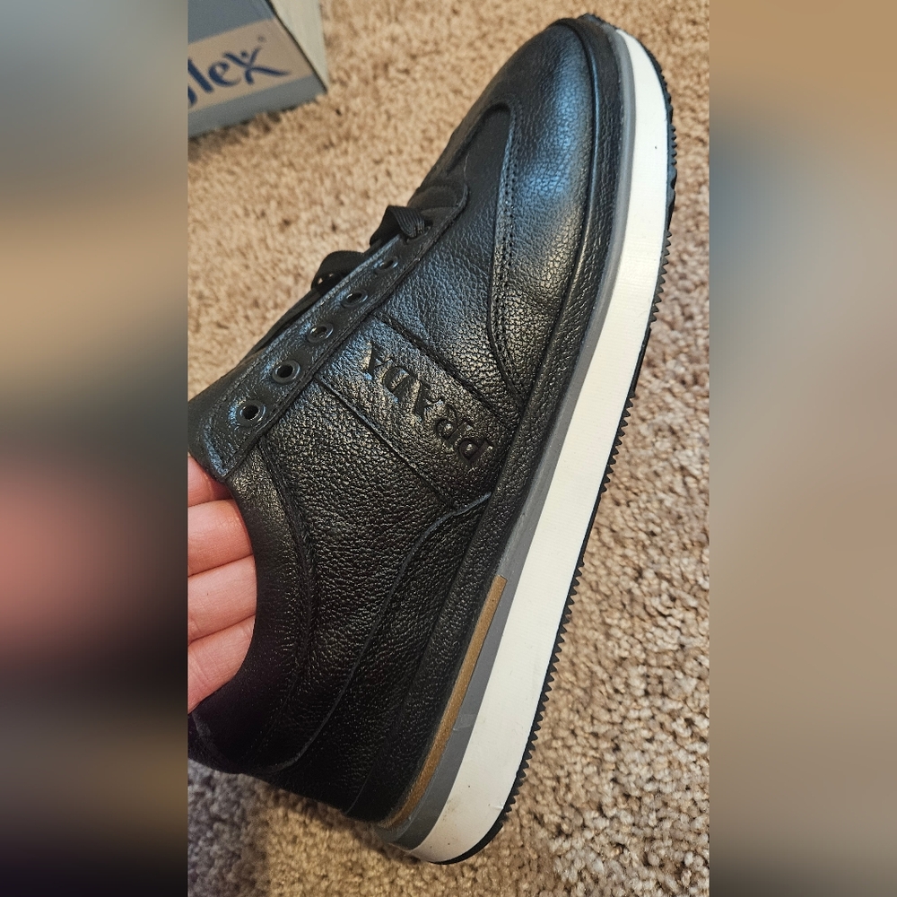 Prada Black Leather Men's Sneakers, Size 40